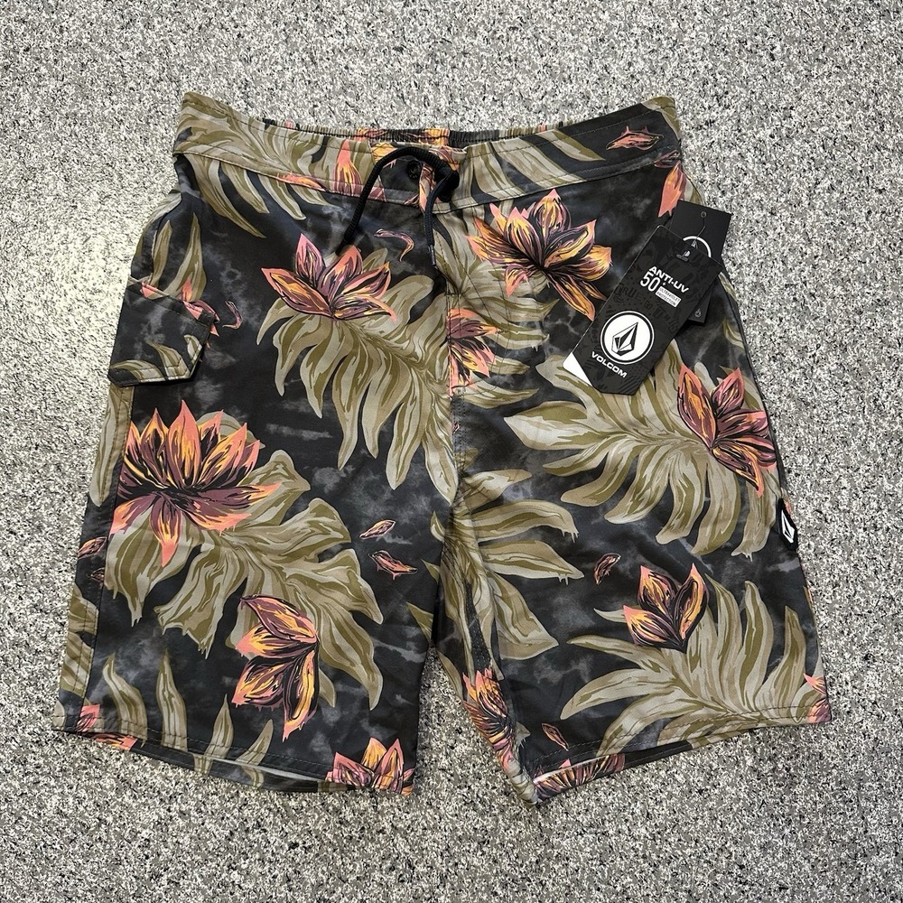 Volcom Boardshorts Boys XL Tropical Floral Print 16" Swim Shorts Trunks